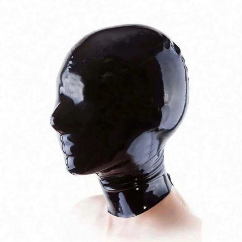 Sexy Latex Headgear Hood with Zipper Role Play Cosplay One Piece Dropshipping Adult 100% Waterproof