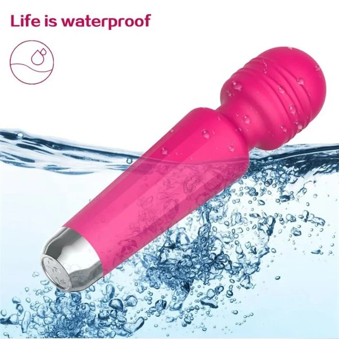 USB-powered 10-Mode Vaginal and Clitoral Wand G-Spot Vibrator Sex Product for Stimulating