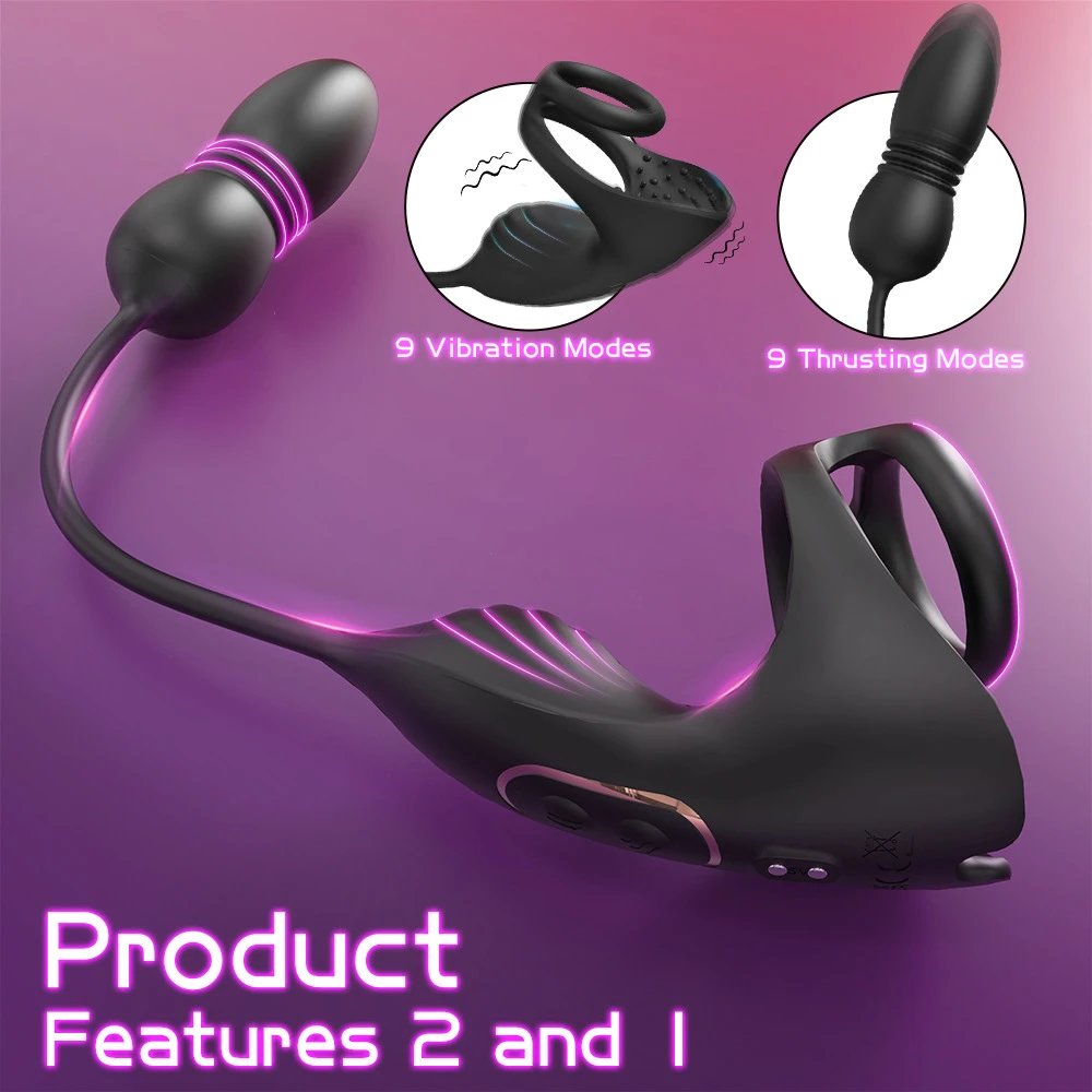 Double Ring Lock Precision Lock Precision Ring Interactive Toy Telescopic Vibrator