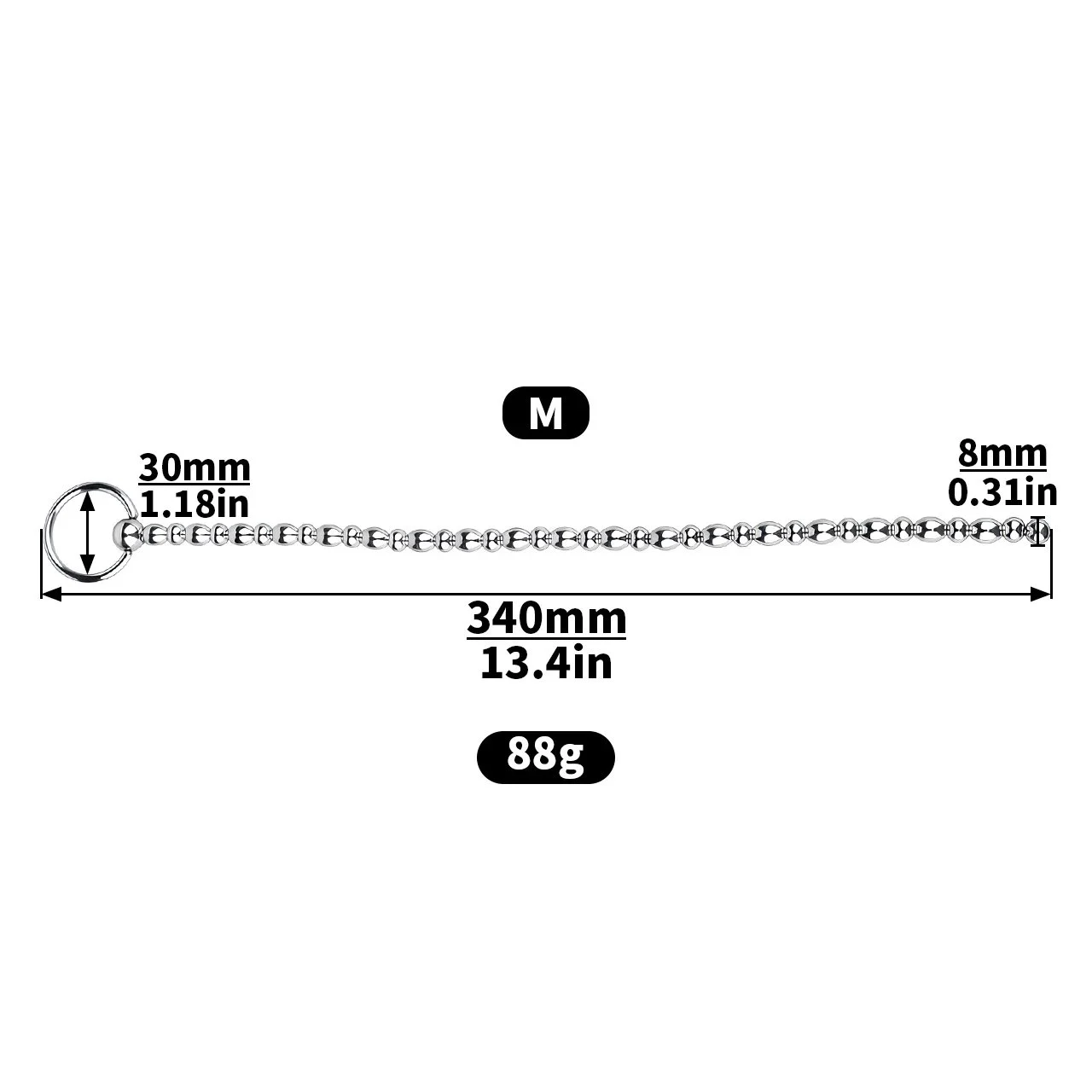 Male 33cm Penis Beads Urethral Dilator Massage Stick Stainless Steel Prostate Massager Delay Masturbation Sex Toys for Men