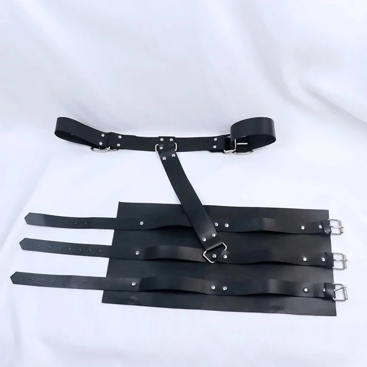 Adult Sex Toy Leather Back Handcuffs Bondage Gear Adjustable for Couples