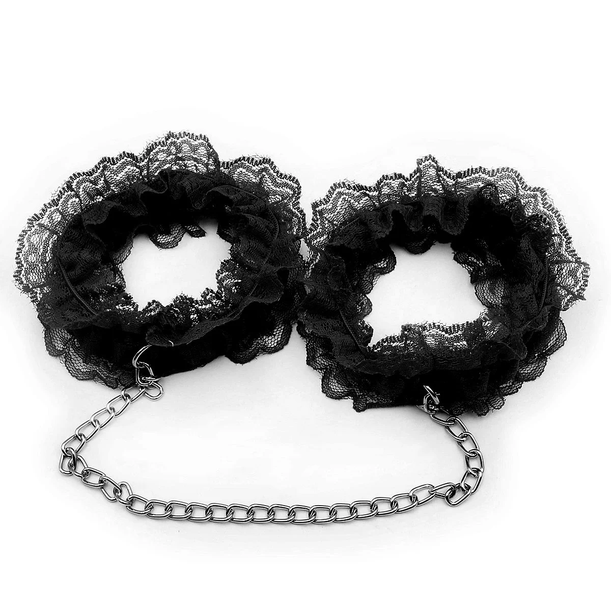 Lace Handcuffs Legcuffs Lace Shackle Chain Red and Black Binding Toy Couple Flirtation Feminine Products