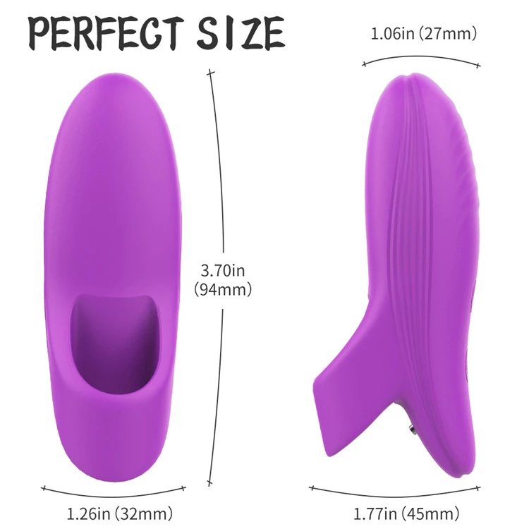 Waterproof G Spot 9 Vibration Modes Rechargeable Finger Vibrator Sex Toy for Women