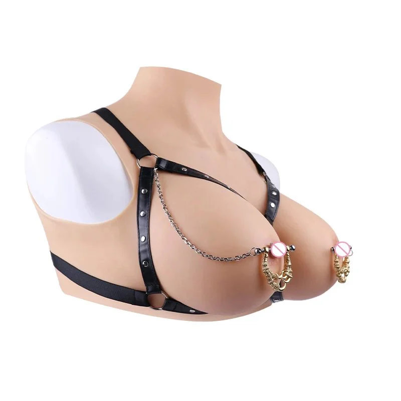 Leather Nipple Clamps Premium Matching Body Fetish Bringing Painful Nipple Binding Fixture for Women Erotic Toys