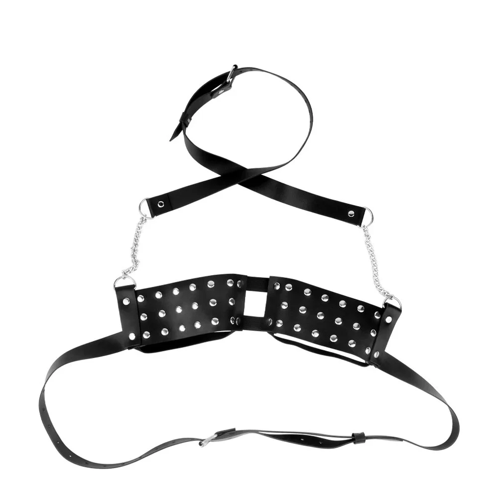 Sexy Leather Harness Women Lingerie Bondage Clothes Chest Harness Belts, Body Straps on Harness Belt, for Adults Fetish Harness