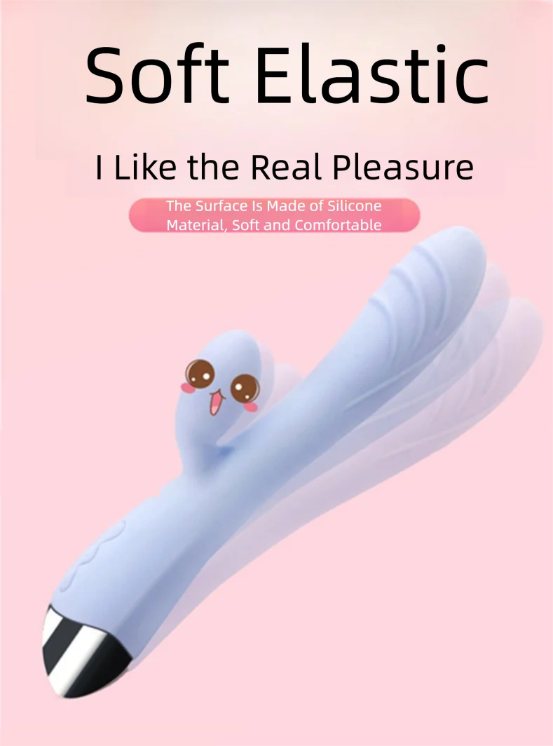 Vibrating Double-Headed AV Stick Female Orgasm Masturbator Strong Shock Massage for Female Masturbation