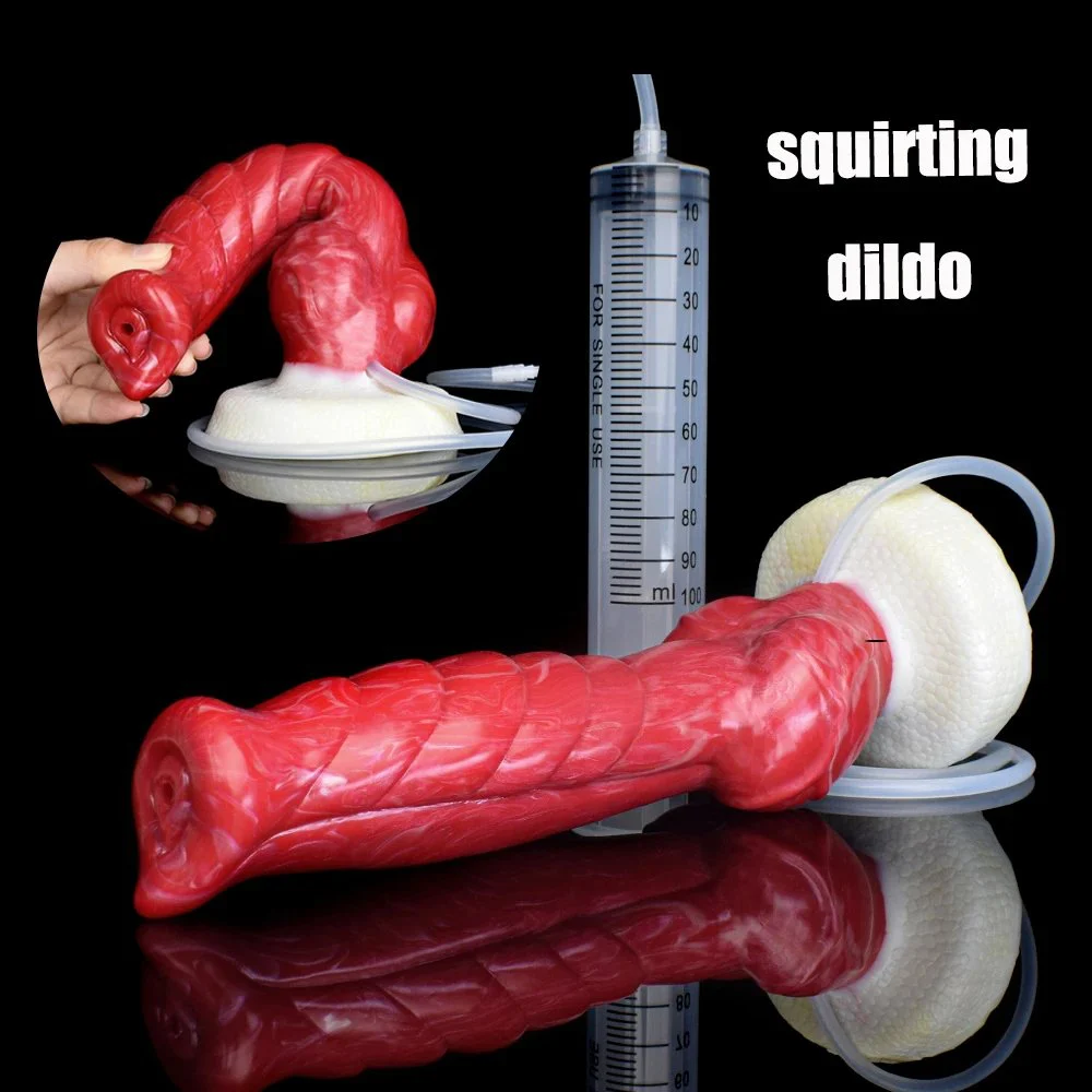 Large Dog Knot Squirting Dildo Huge Ejaculation Penis Dildos Animal Squirt Sex Toys