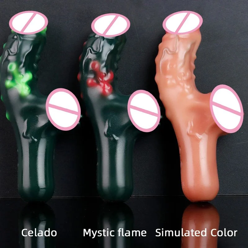 Vibrating and Non-vibrating Models, Dual-ended Heatable Vibrator for Women Silicone Soft Adult Sex Toys