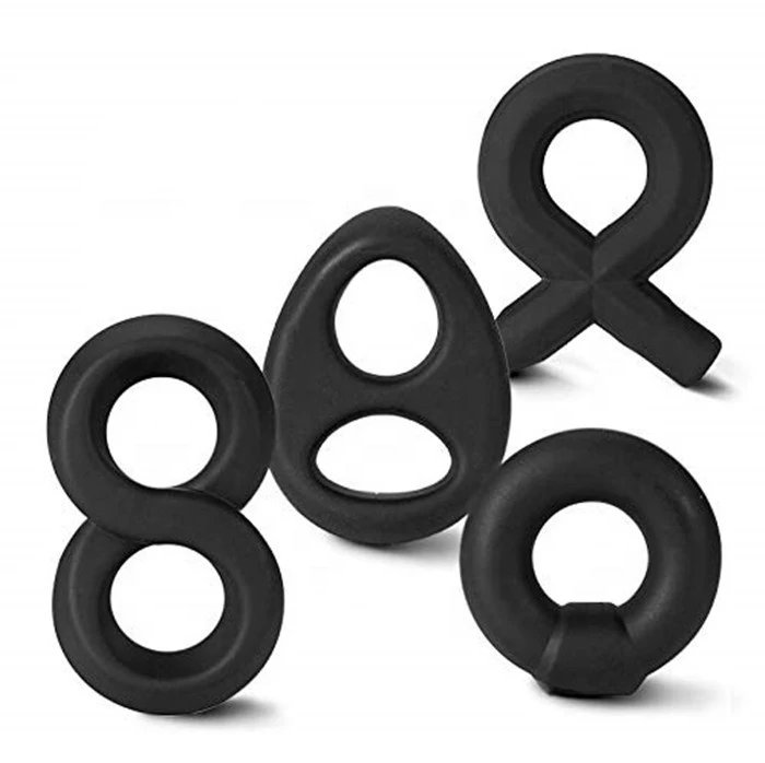 4 Sizes Silicone Cock Ring Men's Adult Sex Toy for Delay Ejaculation Soft and Comfortable Sex Product
