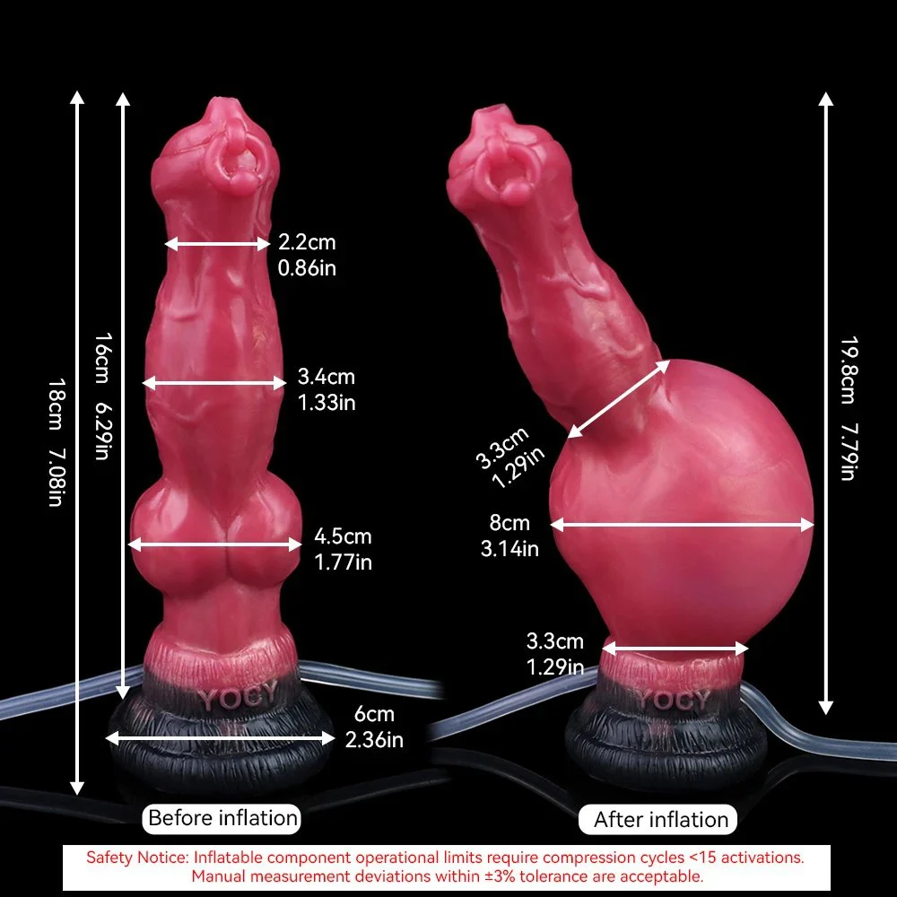Inflatable and Squirtable, Dual Function Adult Sex Toys, Fantasy Suction Cup Dildo for Adults Silicone Sex Toys