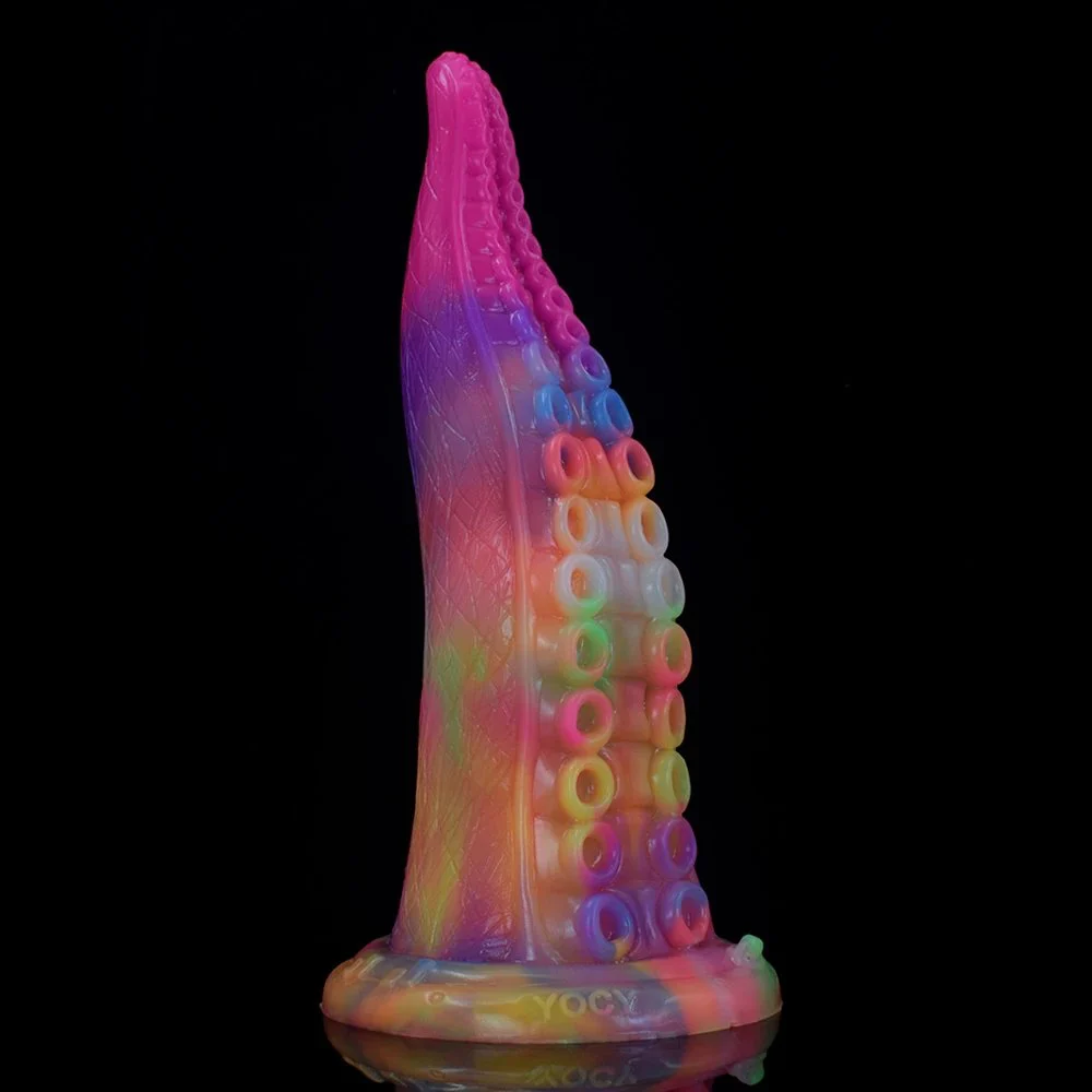 Glow in Dark Octopus Tentacles Dildos Women Luminous Silicone Realistic Vibrator Penis Dildos for Men Women