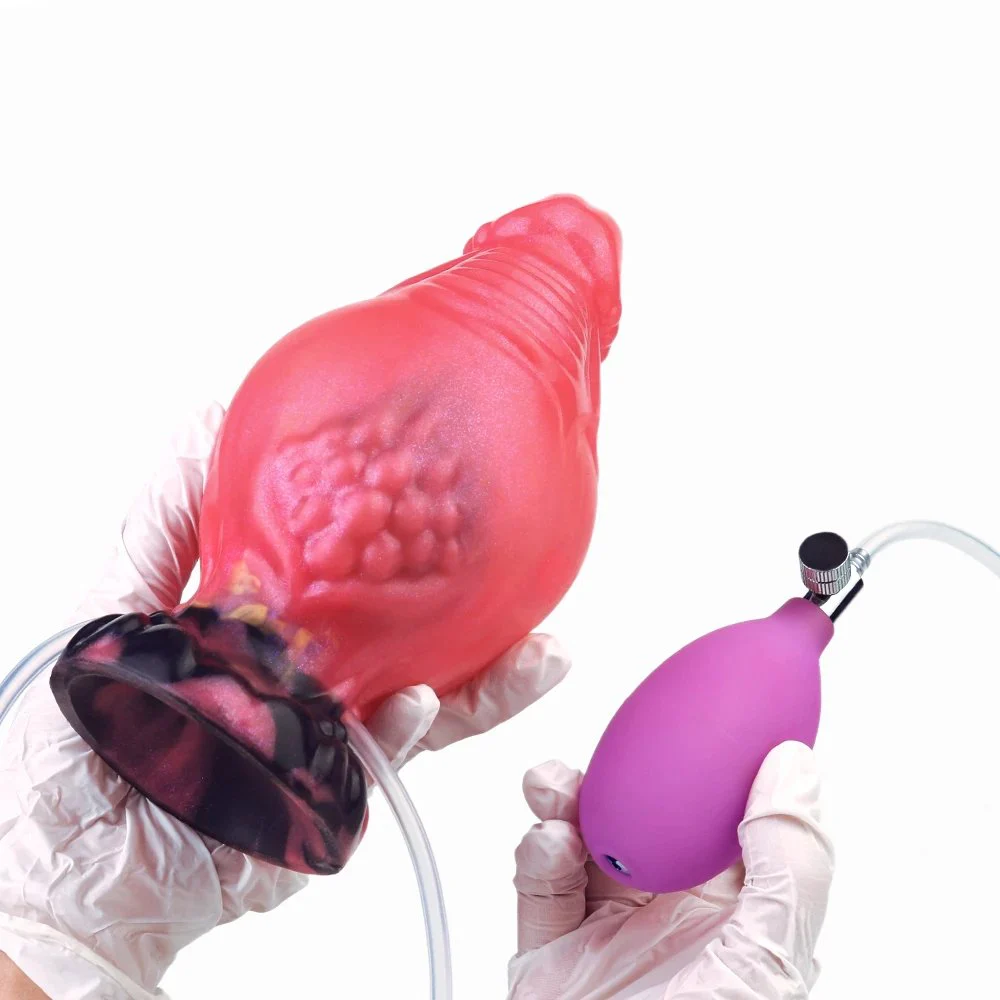 Inflatable Squirting Spray Suction Cup Dildo, Multi-purpose Inflatable Anal Plug, Realistic and Intense Sexual Toy