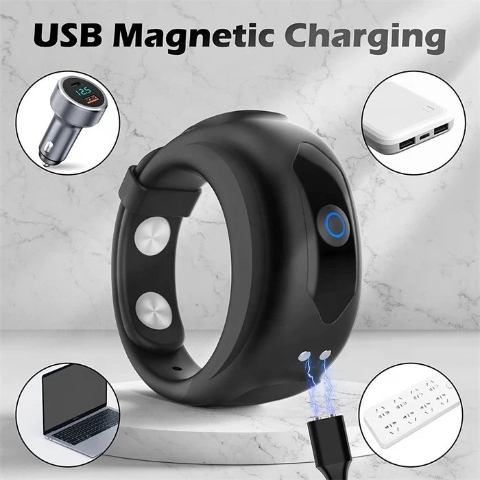 Adjustable 10 Frequency Intensity Silicone Cock Ring Soft Penis Ring for Men's Delay Ejaculation Adult Sex Product