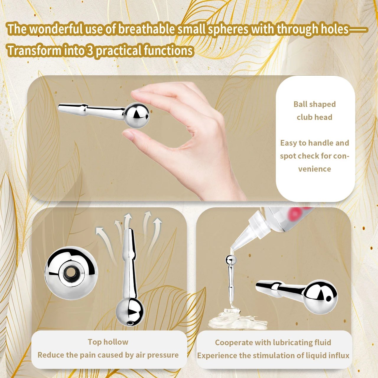 304 Stainless Steel Horse Eye Stick with 4 Sizes Sexual Abuse Urethral Dilatation Equine Eye Irritation Sex Toy for Man