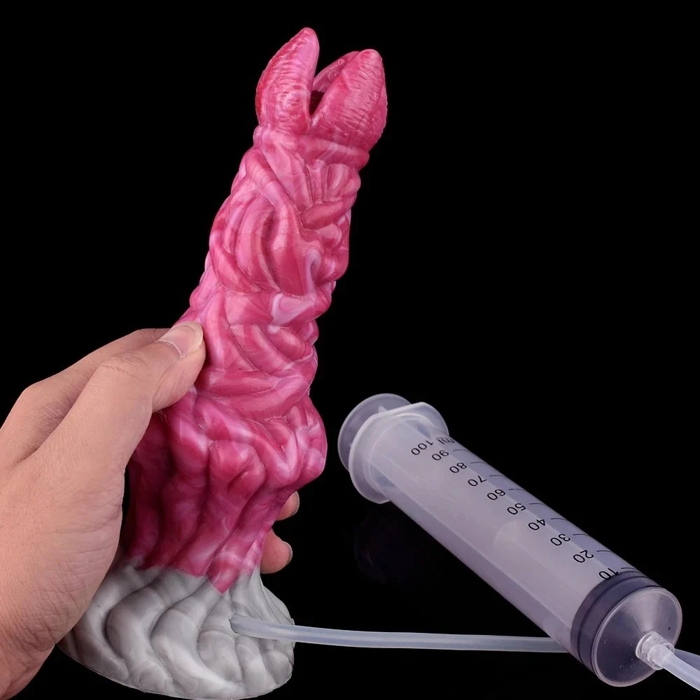 Ejaculating Dildo Liquid Silicone Suction Cup Anal Sex Toys Dildos Squirting for Women