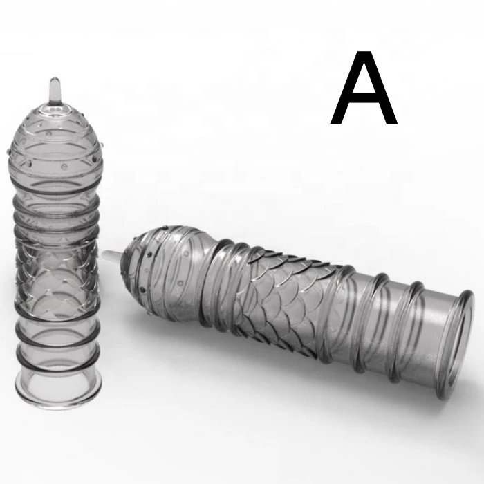 6 Size Soft Cock Sleeve for Adults Penis Extender Condoms Ring Sex Toy Product Sex Enhancer Cock Extenders