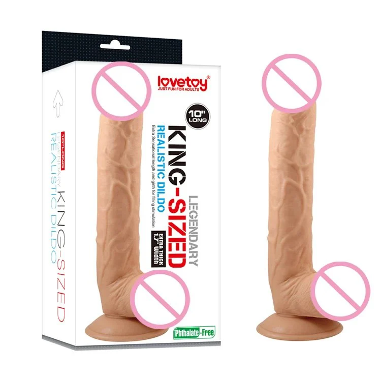 Manual Waterproof Flexible King-Sized Stimulation Thick Realistic Dildo