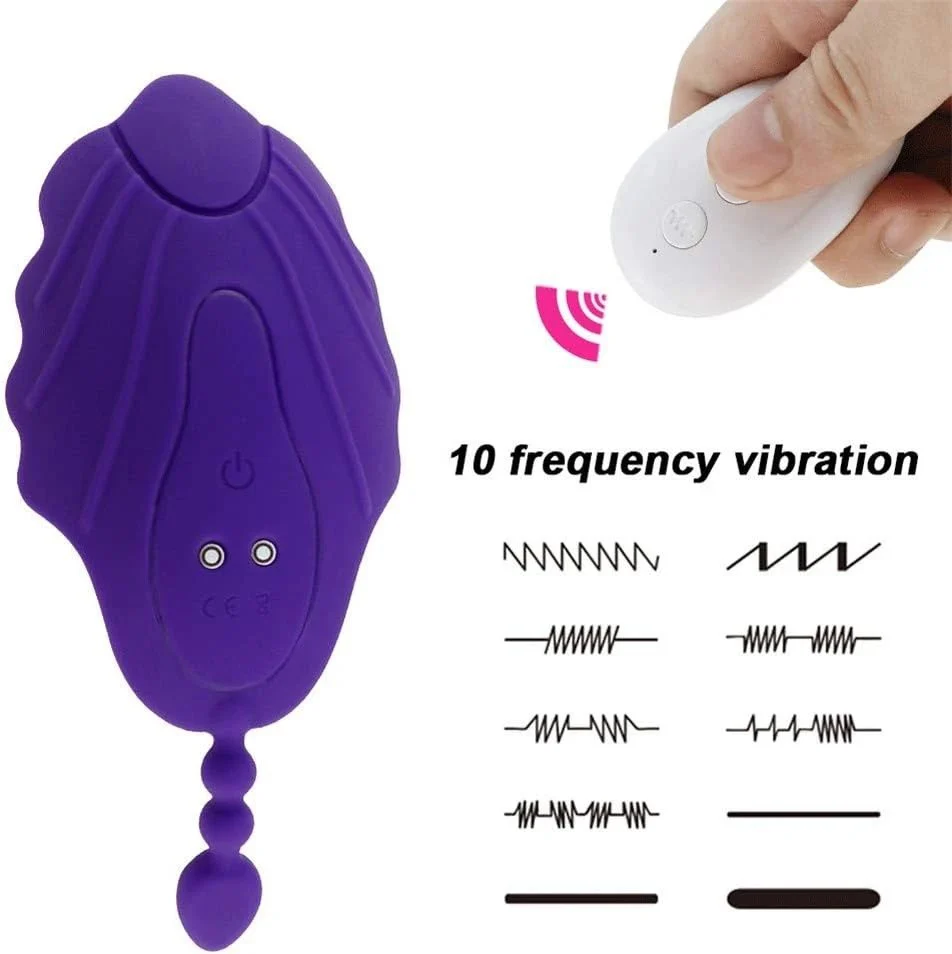 Women's Remote-controlled Underwear G-spot Vibrator Adult Sex Toy with 10 Vibration Modes Jumping Egg