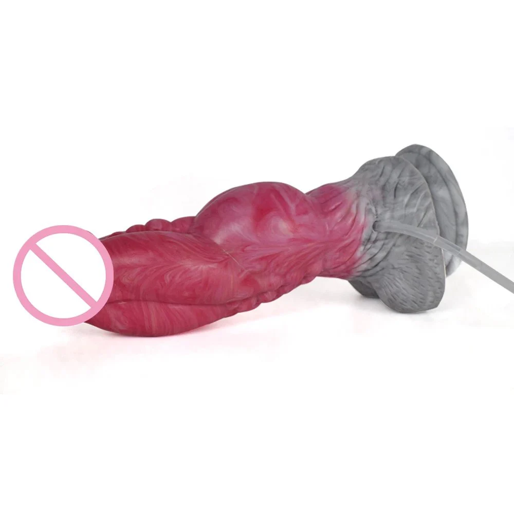Ejaculating Huge Knot Dildo Squirting Function Anal Plug With Suction Cup Silicone Fantasy Dildo Animal Ejaculating Penis