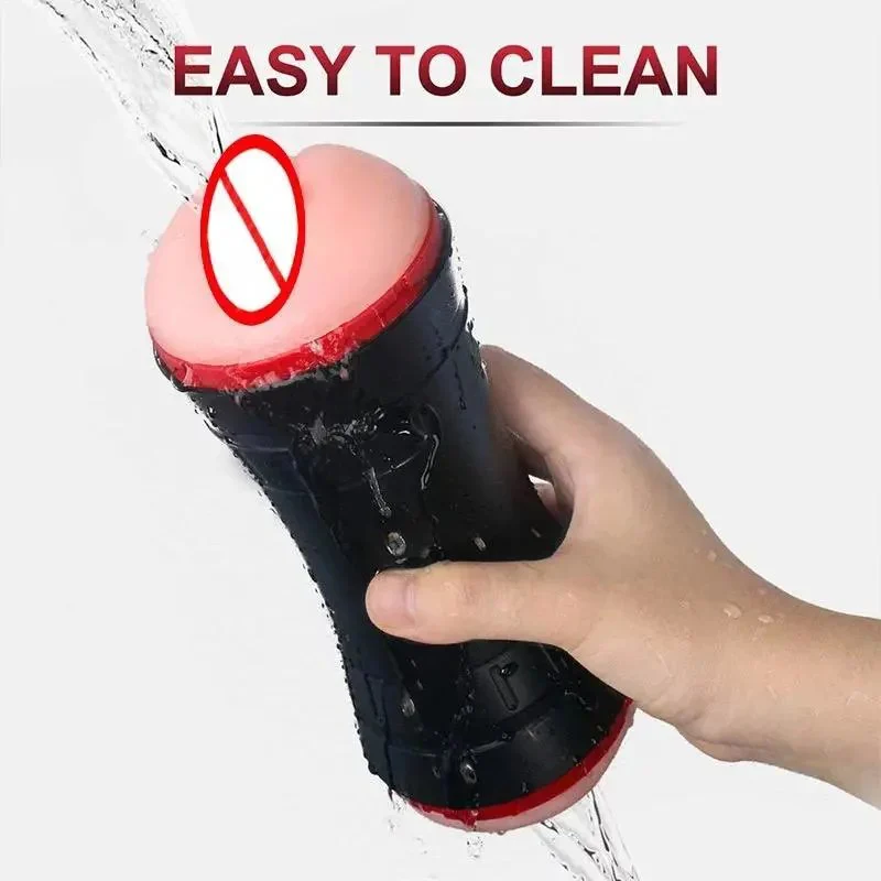 Male Masturbation Cup Sex Toy Aircraft Cup Design with Flashlight Type Feature for Men
