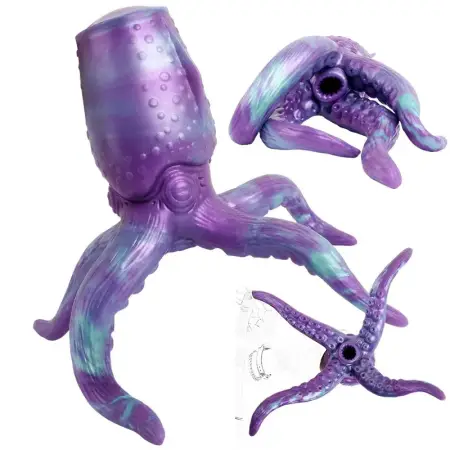 Male Masturbator Four Octopus Tentacle Anal Plug Realistic Vagina Soft Silicone Penis Training Men Sex Toy