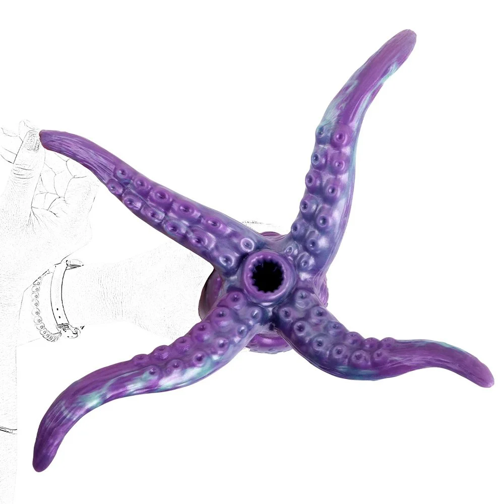 Male Masturbator Four Octopus Tentacle Anal Plug Realistic Vagina Soft Silicone Penis Training Men Sex Toy