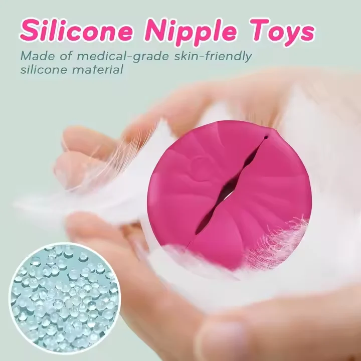 Silicone Lightweight Nipple Toys & Vibrator 10 Vibration Modes for Women's Sexual Pleasure Invisible Body Sex Toy