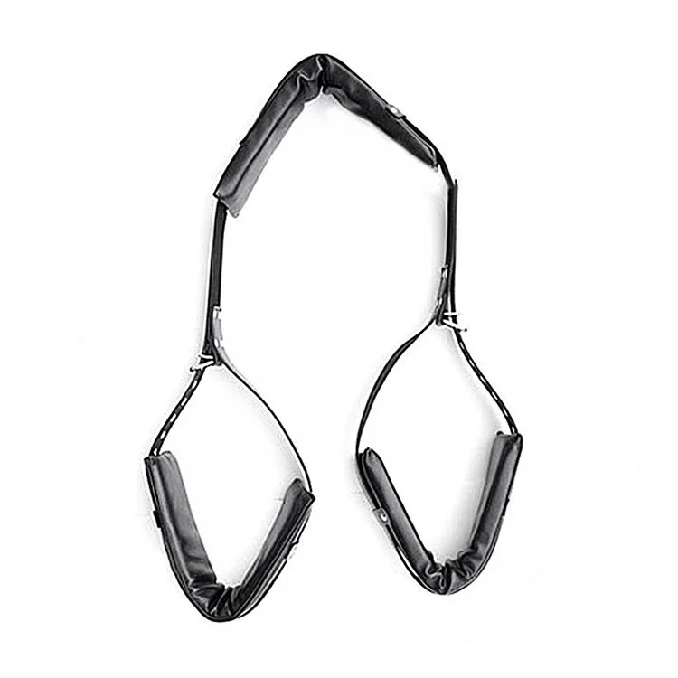 PU Leather Sponge Open Leg Bondage Restraints Neck Leg Spreader Strap Slave Bondage Thigh Cuffs