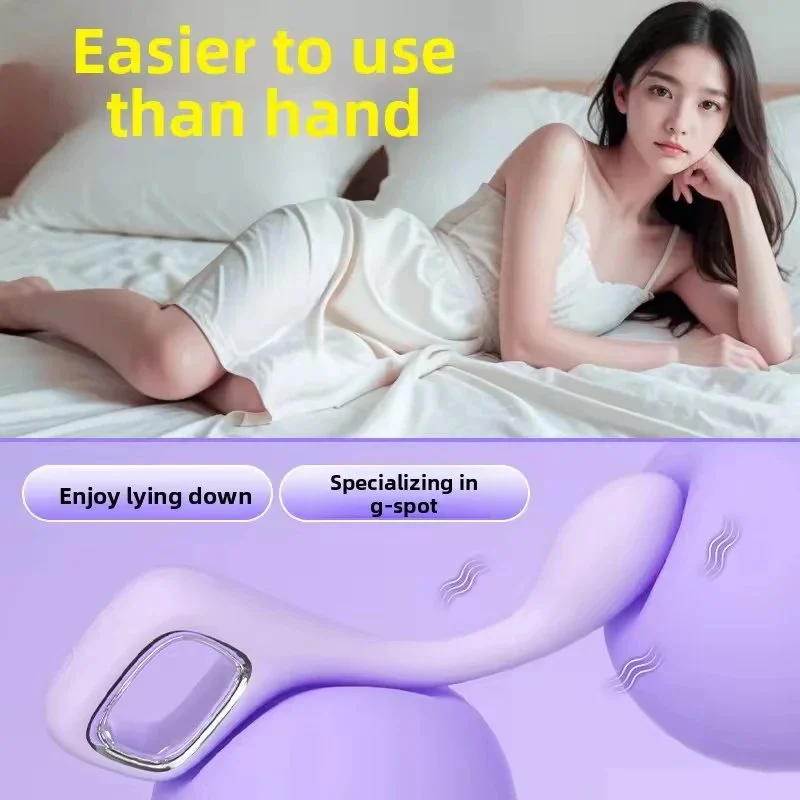 Women's Leisurely Color Matching Hard Stick Vibrator G-Spot Gadget with Strong Shock for Female Masturbation Sex Toy