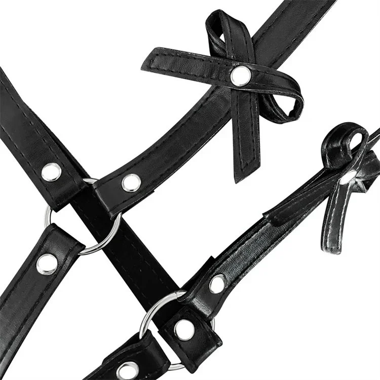 Sex Toys Handcuffs Erotic Bondage Accessories Bow Garter Belt Leather Bondage Harness Women