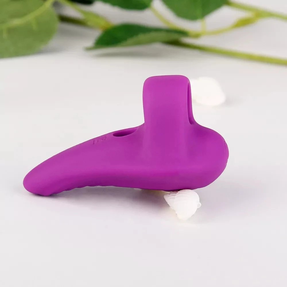 Female Masturbator Finger Penis Sleeve Clitoris Vibrator with Latex USB Rechargeable & Waterproof