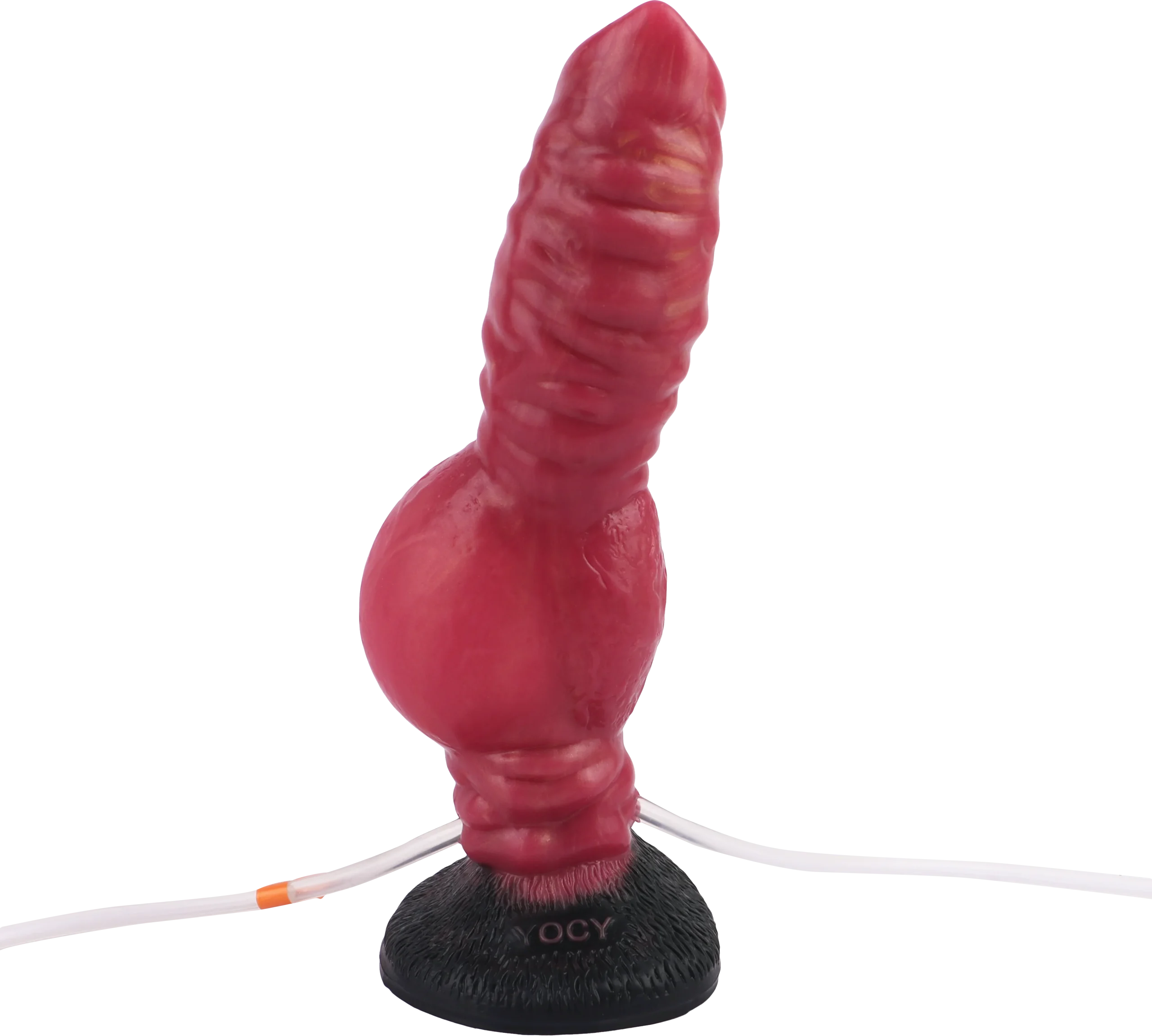 Liquid Silicone Butt Plug Realistic Wolf Dog Dildo Inflatable Squirting Cock with Strong Suction Cup Adult Flirting Sex Toy