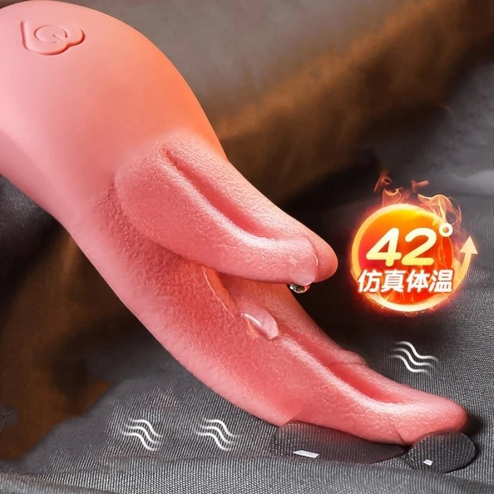 Women's Dual Tongue Vibrator with 10 Frequencies Realistic Clitoris Stimulation Product