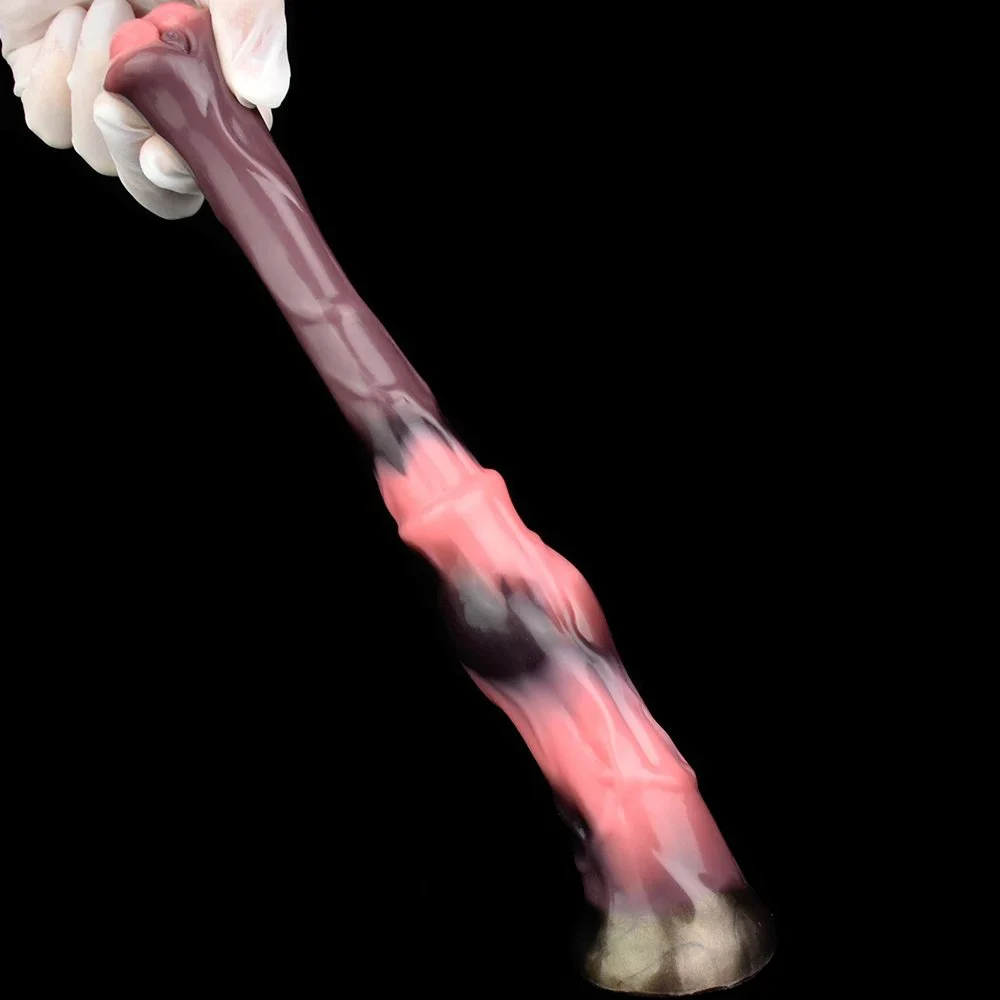 Long Horse Dildo,Soft Flexible Horse Dildo Silicone Realistic Animal Dildos, Realistic Horse Dildo with Suction Cup