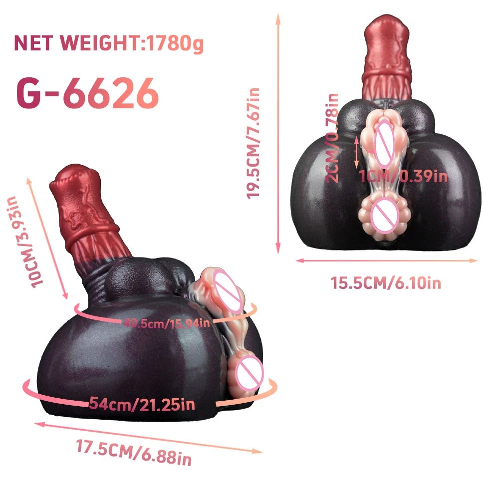 Dual-Channel Male Silicone Masturbator with Intensive Enveloping Sensation for Couples' Play