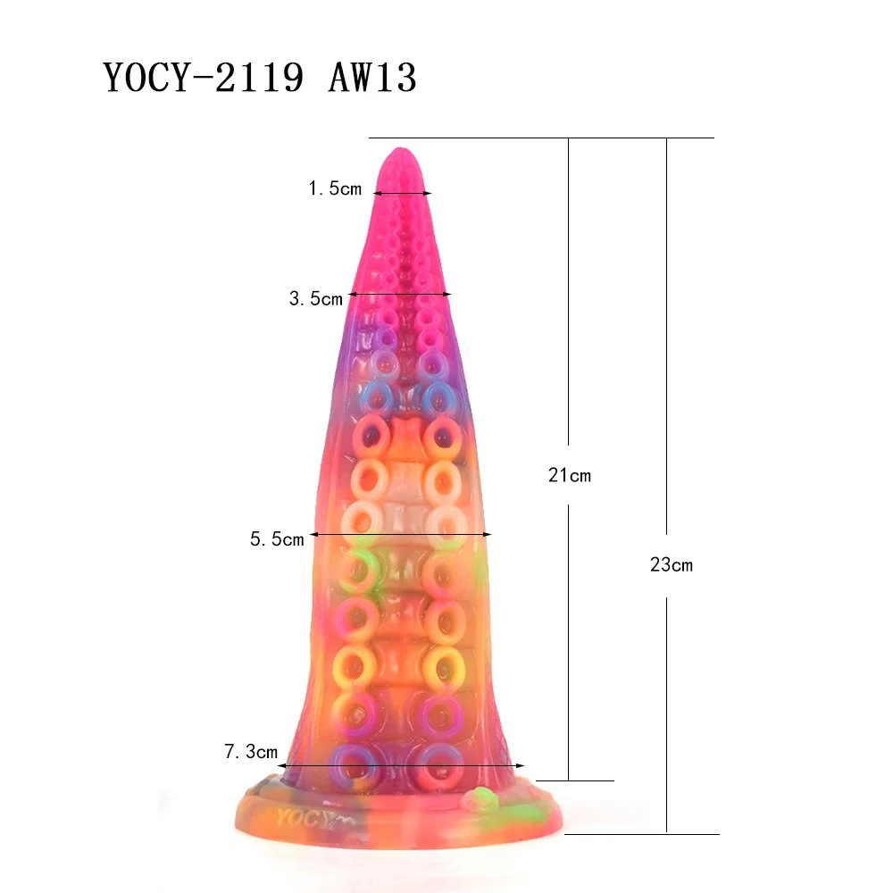Glow in Dark Octopus Tentacles Dildos Women Luminous Silicone Realistic Vibrator Penis Dildos for Men Women