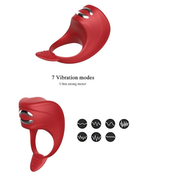 Rechargeable Sex Toys G Spot Sexual Vibrating Cock Rings for Couple Vibrator Electric Shock Cock Ring