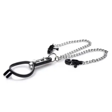 Mouth Spreader with Nipple Clamps Open Mouth O Ring Gag Oral Sex Harness Restraints Toys