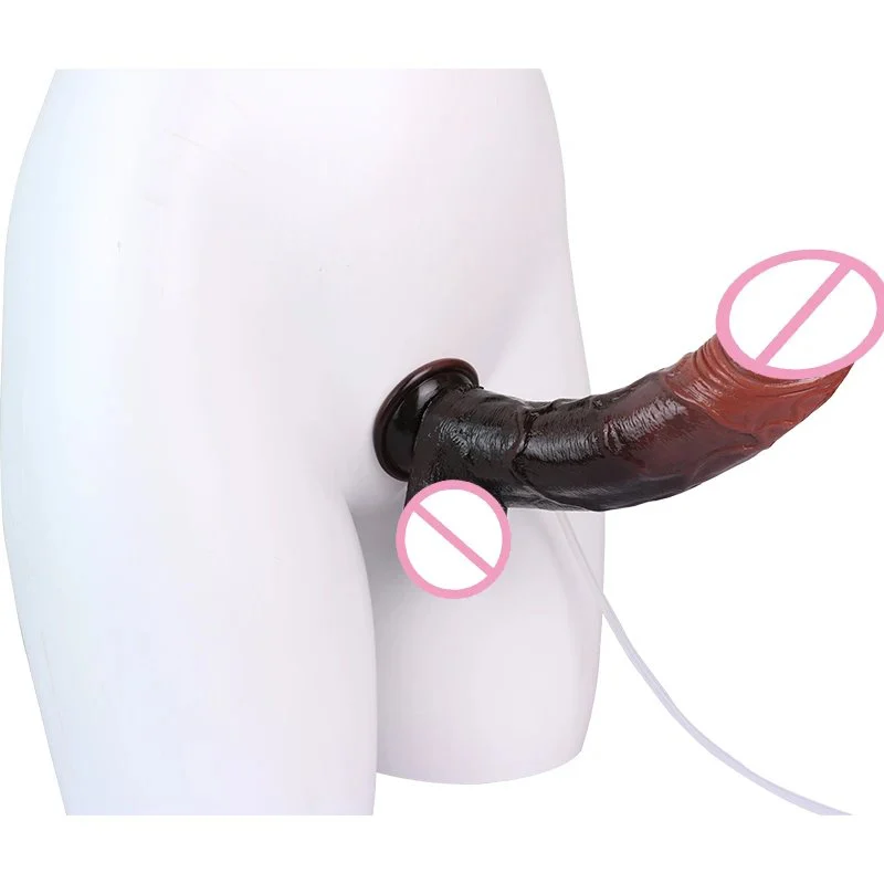 Silicone Skin Feeling Ejaculation Dildo With Sucker Squirting Dildo Anal Sex Toys for Women Butt Expansion Masturbator
