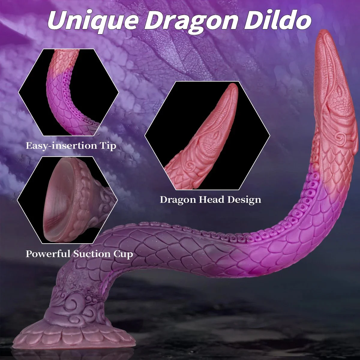 Fantasy Alien Monster Ring Suction Cup Dildo Silicone Waterproof Sex Toy Soft Fetish for Gay Men Anal Insertion Adult