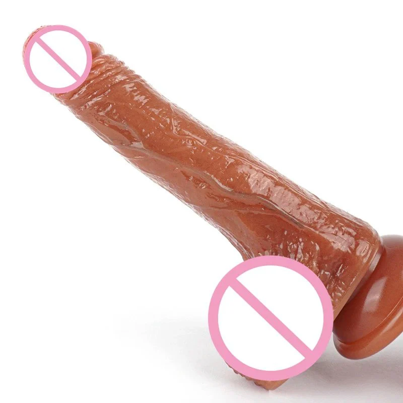 Female Masturbation Sex Toys Women Dildos Realistic Suction Cup Super Soft Silicone Dildo 19cm