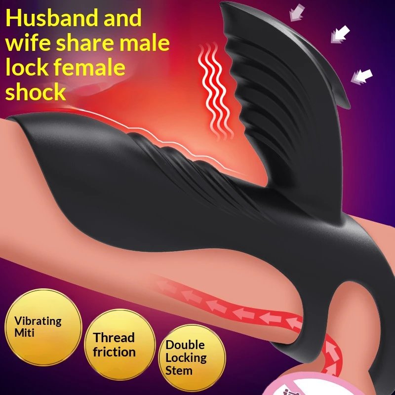 Product Vibrating Male Silicone Cock Ring Rose Style Penis Delay Ejaculation Sex Ring for Men