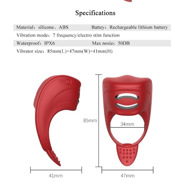 Rechargeable Sex Toys G Spot Sexual Vibrating Cock Rings for Couple Vibrator Electric Shock Cock Ring