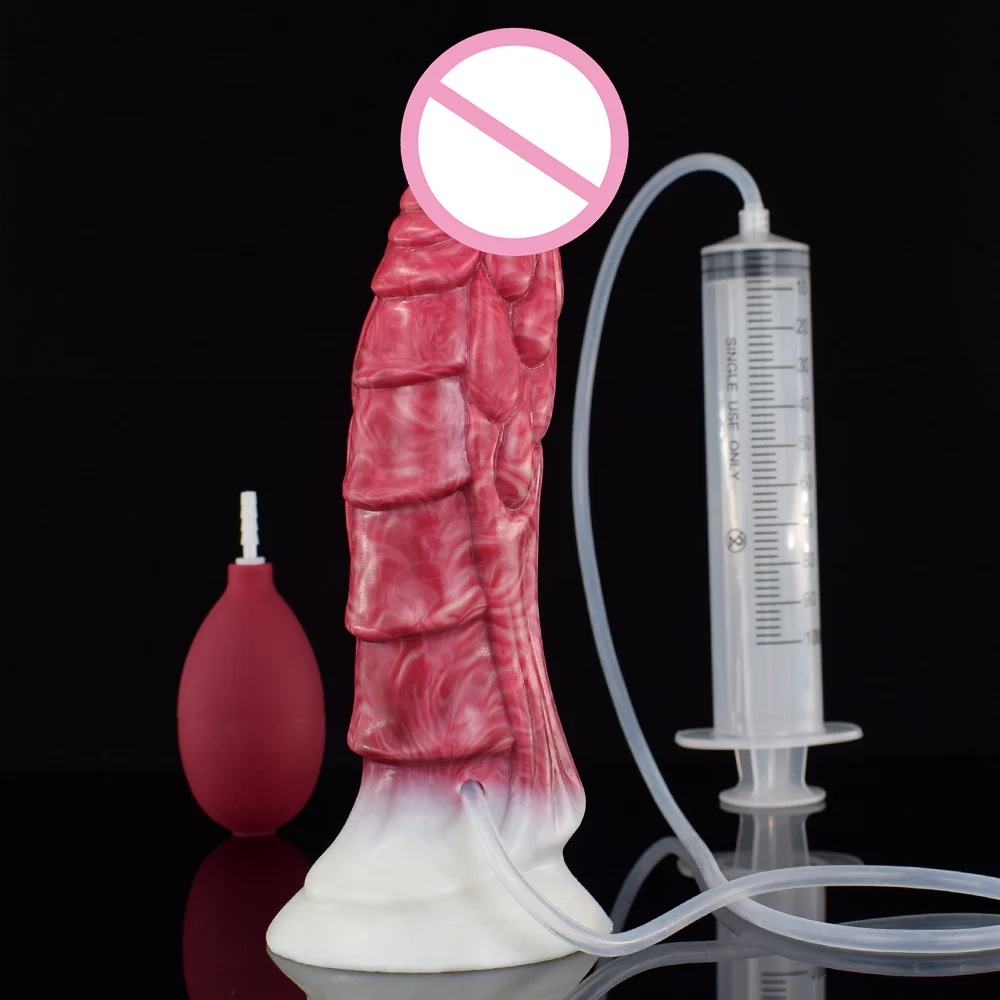 Fantasy Dragon Ejaculating Squirting Silicone Dildo Women Enema Sex Toy Realistic Animal Monster Huge Big Dildo With Suction Cup