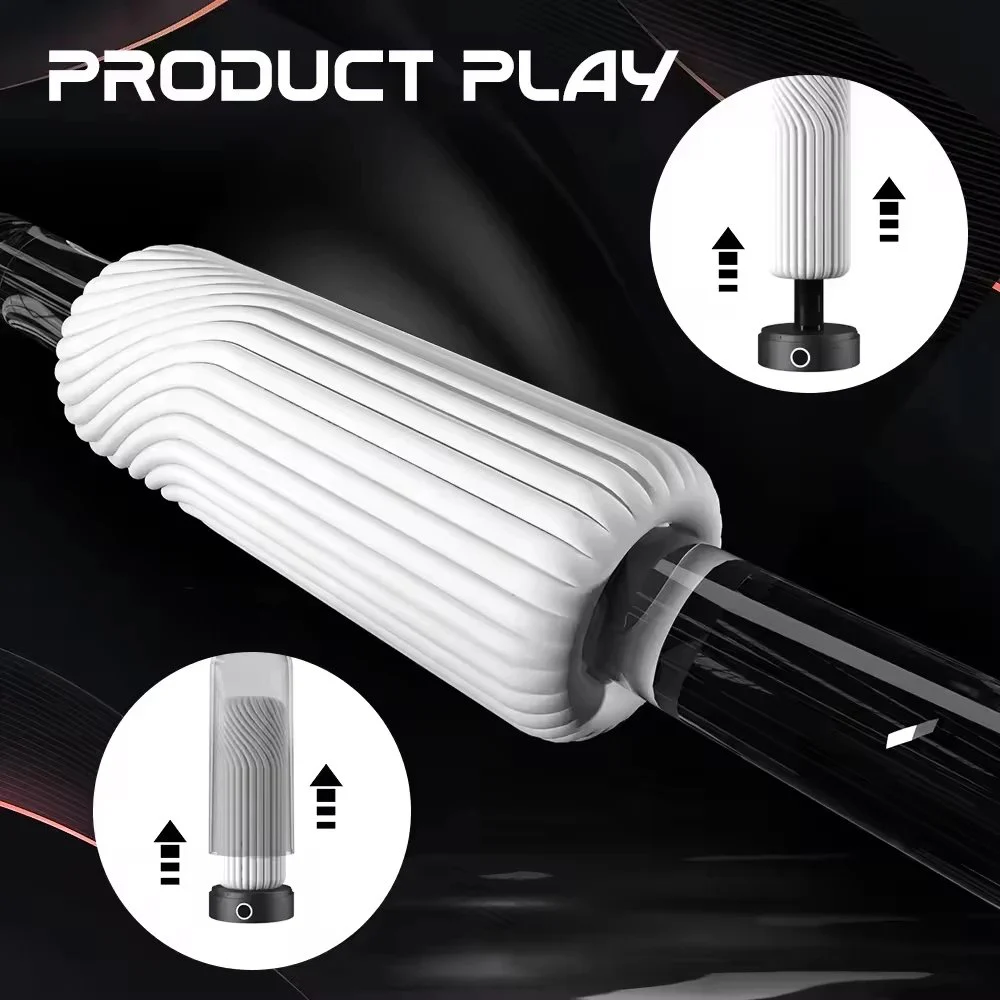 Masturbation Cup Hands-Free Male Toy Skin-Friendly Material Easy Clean Vibration Function Customizable Color