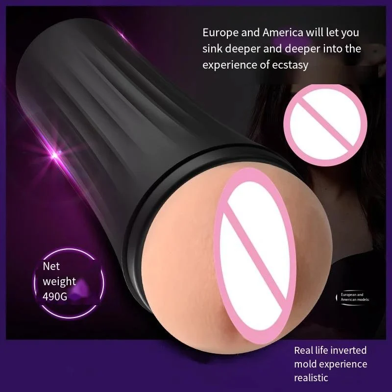 Masturbation Cup TPE Penis Masturbator for Male and Female Adult Use Artificial Vagina Sex Toy