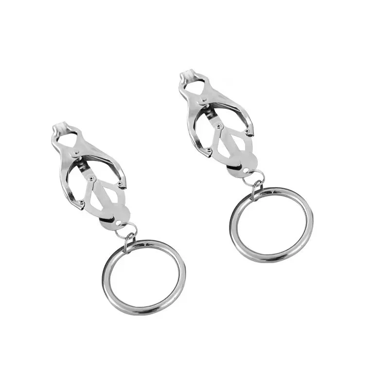 New Butterfly Design Type Adjustable Silver Metal Nipple Clamp Sex Toys Strong Breast Clamps