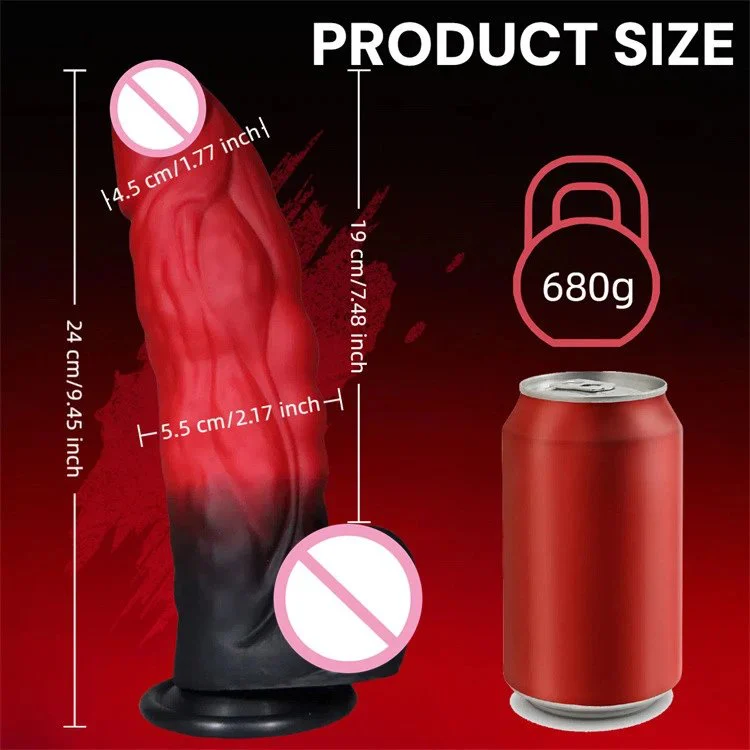 Female Masturbation Gradient Color Realistic Liquid Silicone Super Big Size Huge Thick Dildos XXXL