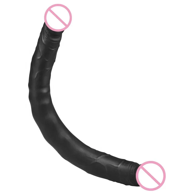 Lesbian Vaginal Anal Plug Faked Penis Dual Heads Dildo Artificial Cock Long Dong for Masturbation