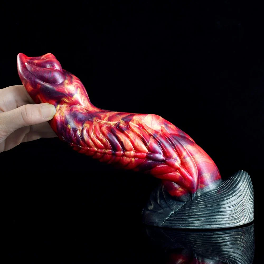 Long Super Big Anal Plug Silicone Huge Realistic Cock Penis Monster Fire Dragon Dildo Women Vagina Anal Sex